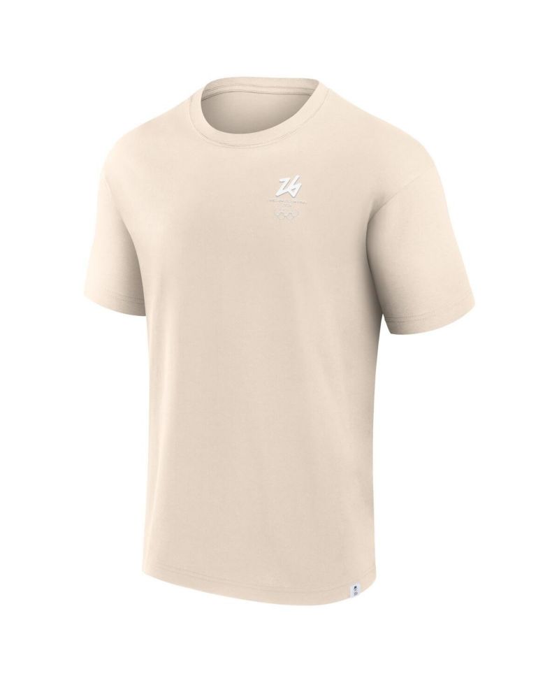 Men's Cream Milano Cortina 2026 Winter Olympics Fashion T-Shirt