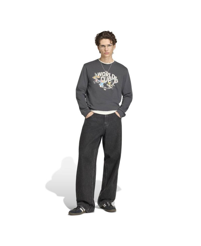 Men's Gray FIFA World Cup Historic Mascot Long Sleeve T-Shirt