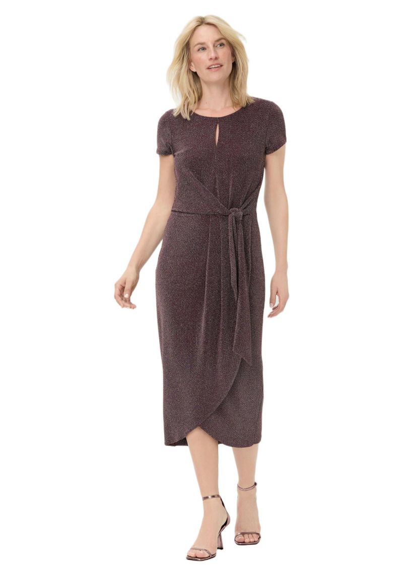 Women's Sparkle Faux Wrap Dress