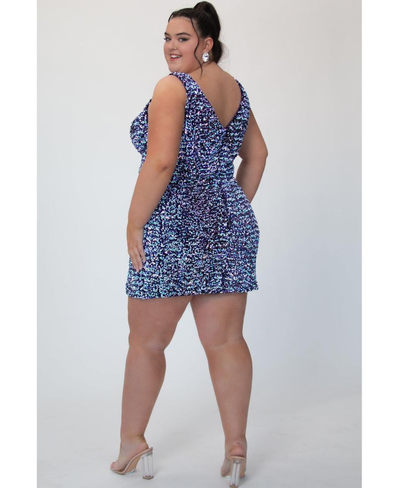 Women's Sequin Bra-friendly Fitted Mini Dress