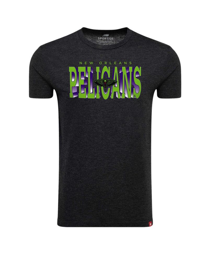 Men's Heather Black New Orleans Pelicans City Edition Comfy Tri-Blend T-Shirt