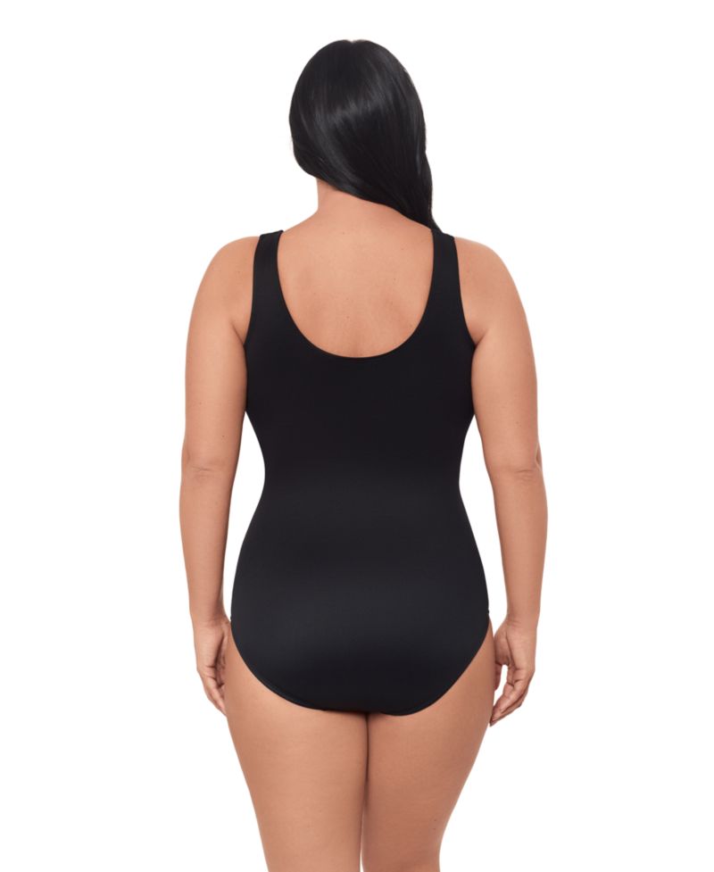 Women's Plus Illusionists Crossover Tummy Control One-Piece Swimsuit
