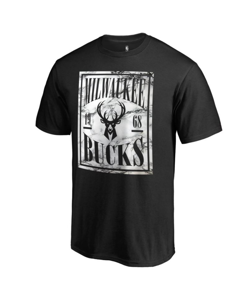 Men's Black Milwaukee Bucks Court Vision T-Shirt
