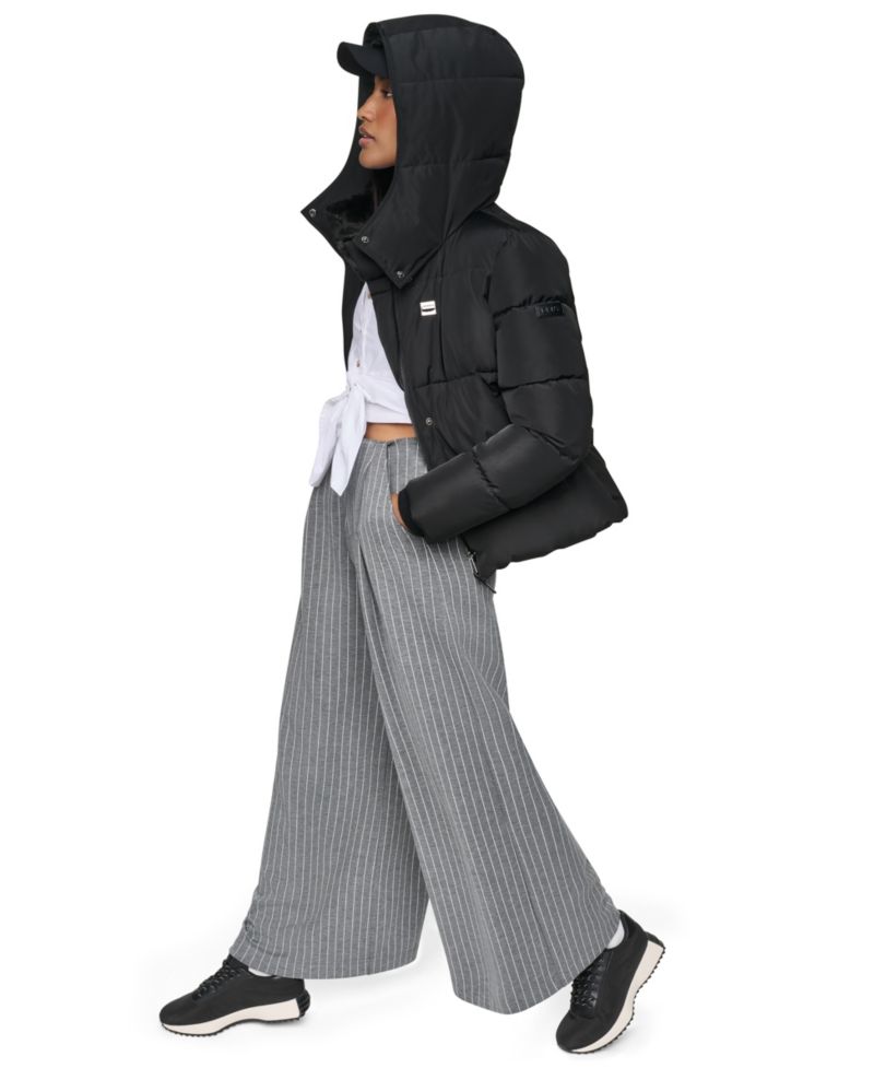 Women's Short Toggle Stand Collar Puffer Coat