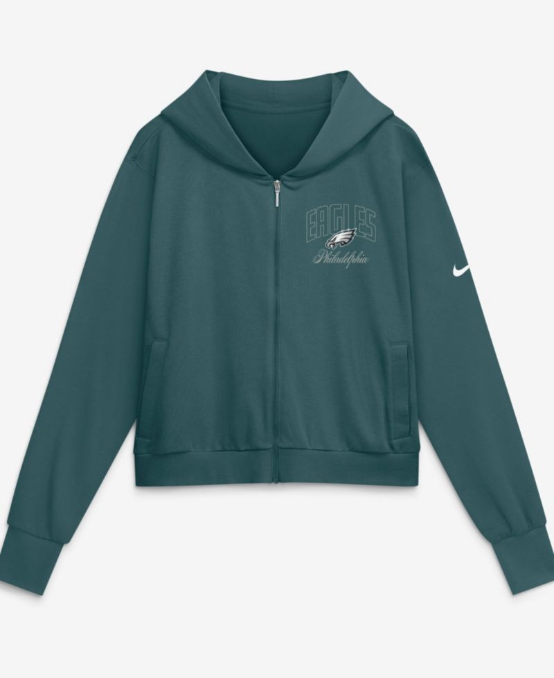 Women's Midnight Green Philadelphia Eagles Primetime Full-Zip Hoodie