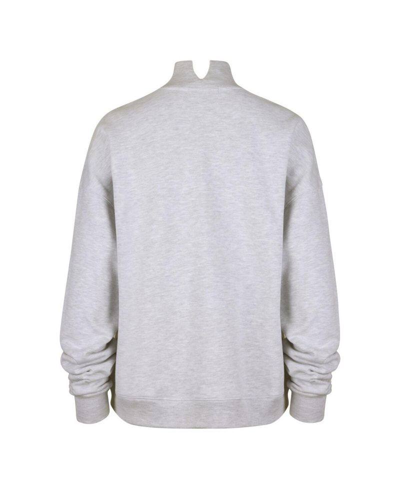 Women's Gray Detroit Lions Subtle Muse Mock Neck Sweatshirt
