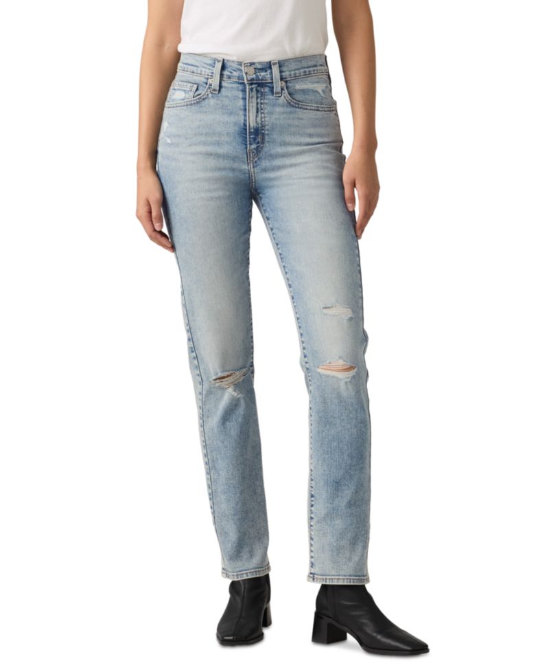 Trendy Plus Size 724 High-Rise Straight-Leg Jeans