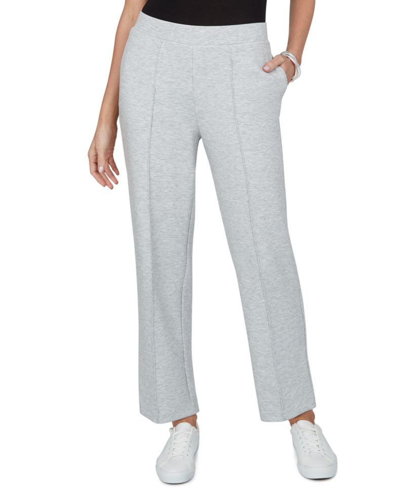 Petite Straight-Leg Pull-On Elastic-Waist Pants