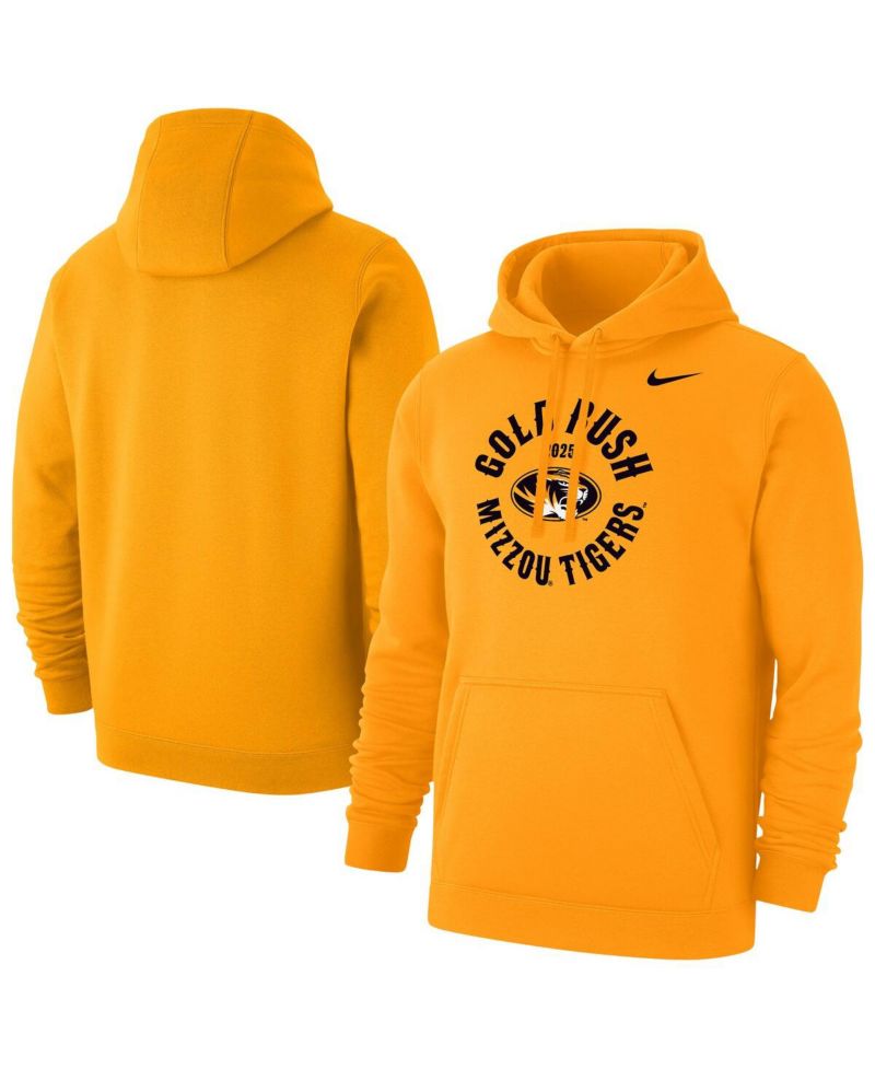 Men's Gold Missouri Tigers 2025 Gold Rush Club Fleece Hoodie