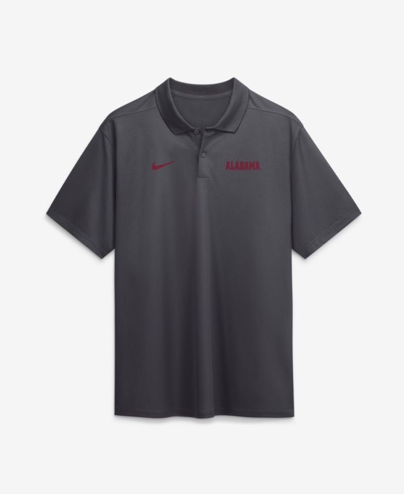 Men's Anthracite Alabama Crimson Tide Dri-FIT Victory Polo Shirt