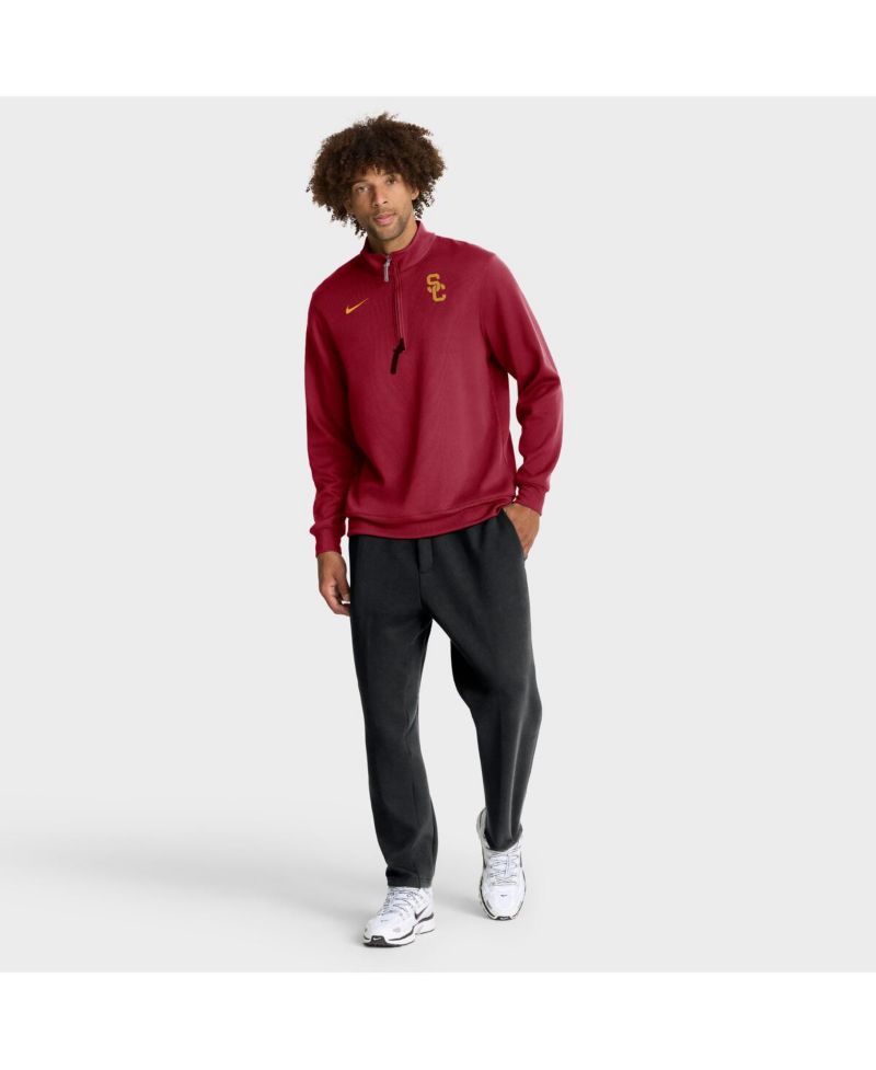 Men's Cardinal USC Trojans 2025 Coaches Premium Dri-FIT Half-Zip Pullover Sweatshirt