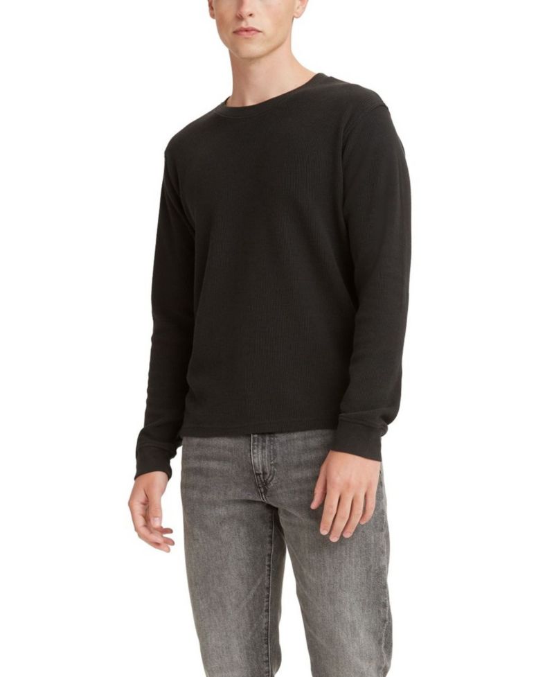 Men's Waffle Knit Thermal Long Sleeve T-Shirt