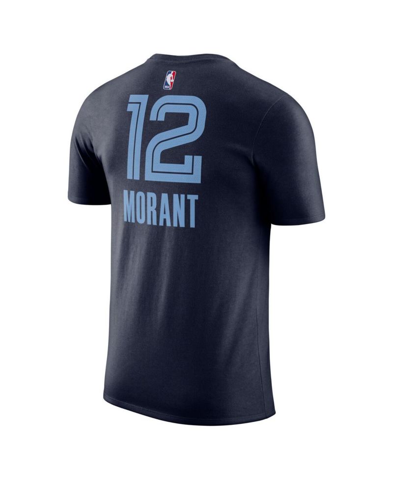 Men's Ja Morant Navy Memphis Grizzlies Icon 2022/23 Name and Number Performance T-shirt