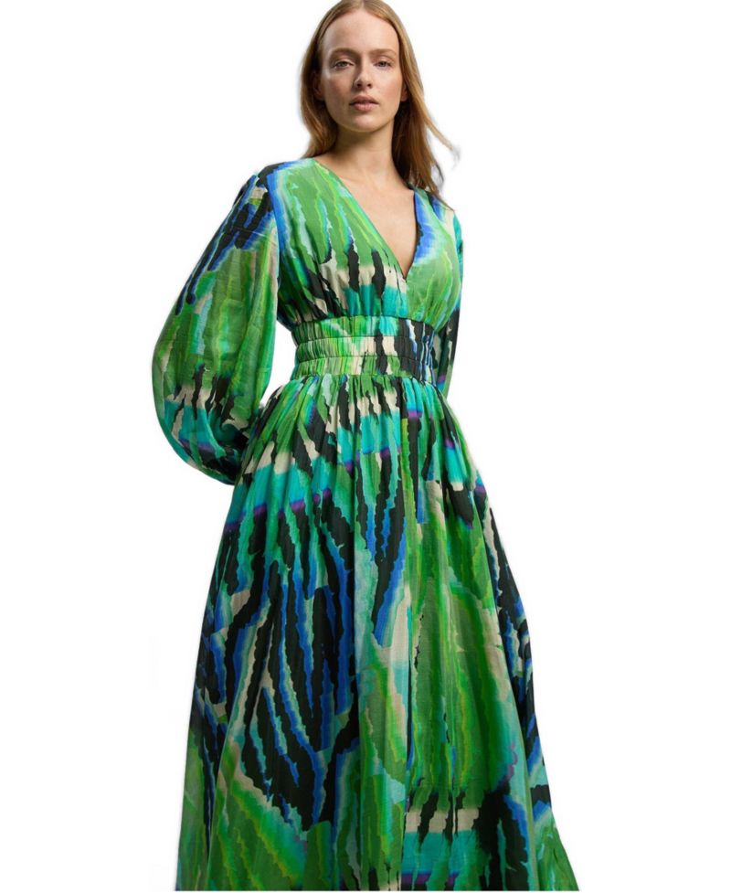 Women's Plunge V-Neck Maxi Dress