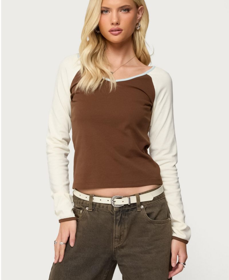 Women's Ronie Contrast Raglan Top
