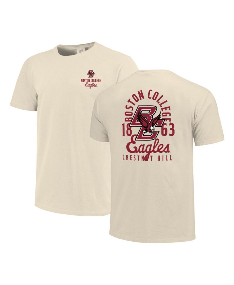 Men's Cream Boston College Eagles Comfort Colors Mascot Overlay T-Shirt