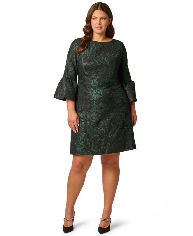 Plus Size A-Line Jacquard Dress