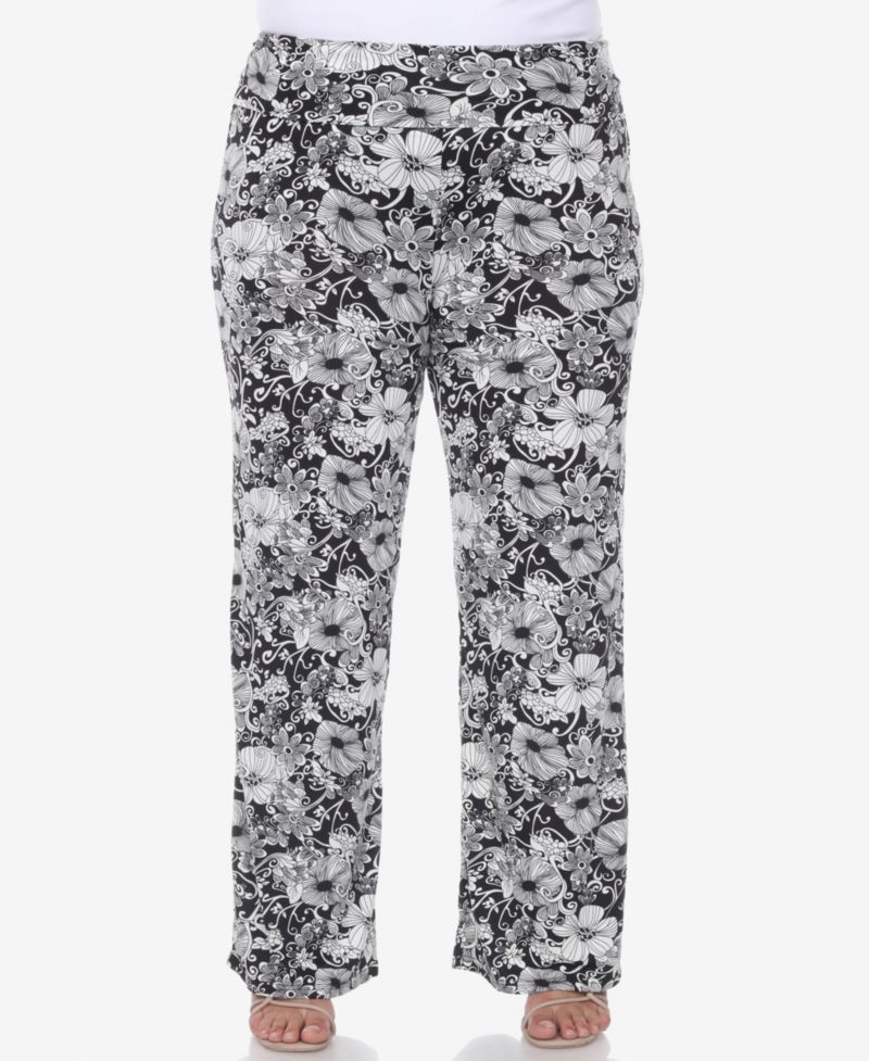 Plus Size Floral Paisley Palazzo Pants