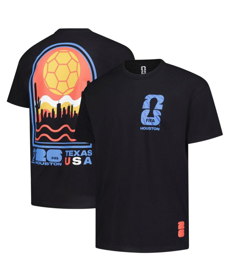 Men's Black 2026 FIFA World Cup Houston Host City Local Oversized T-Shirt