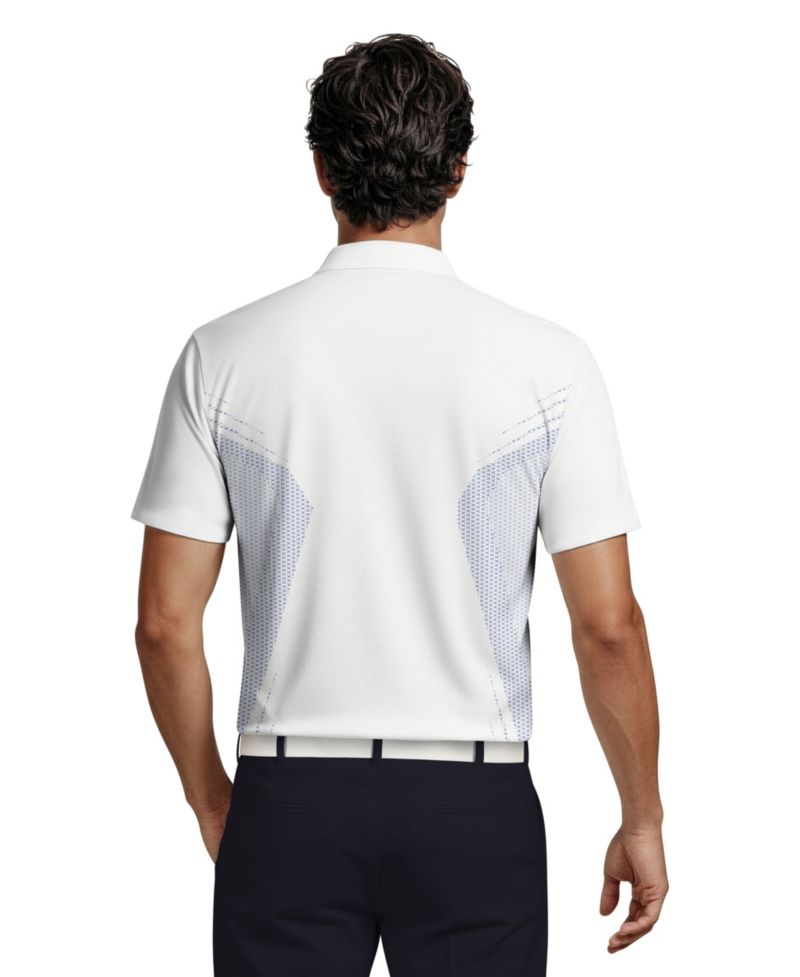 Men's Faux Seamless Mapped Golf Polo Shirt