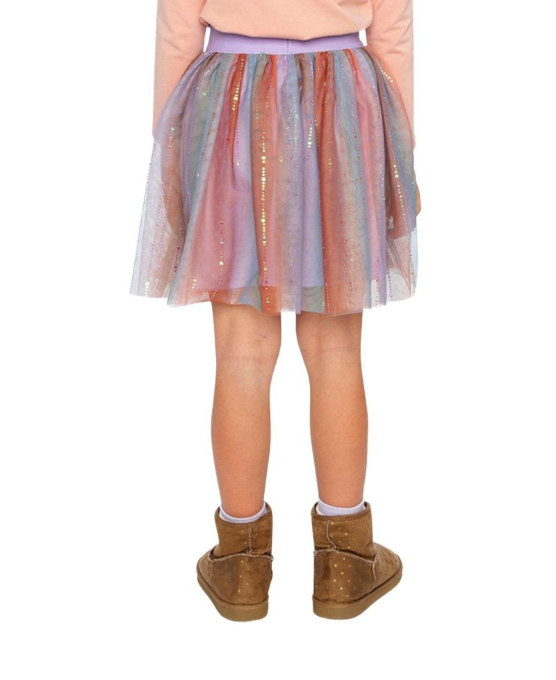 Little and Big Girl ( size 6 to 12 )Skirt Multicolor Gradient