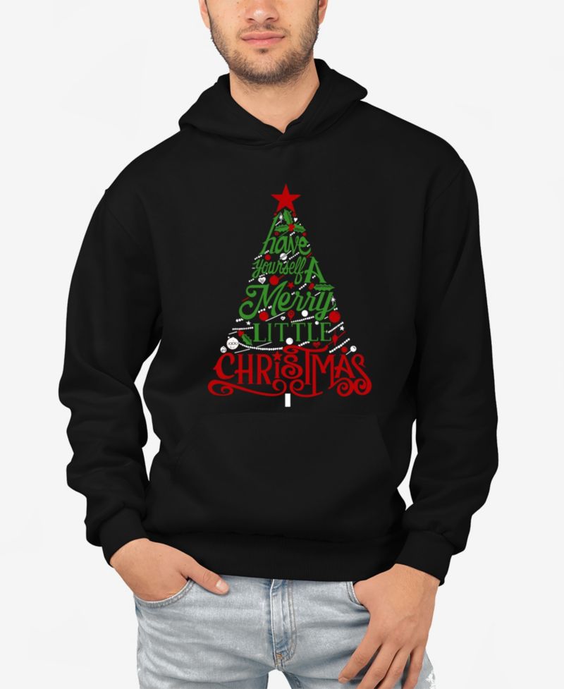 Men's Have Yourself a Merry Little Christmas Word Art Hooded Sweatshirt