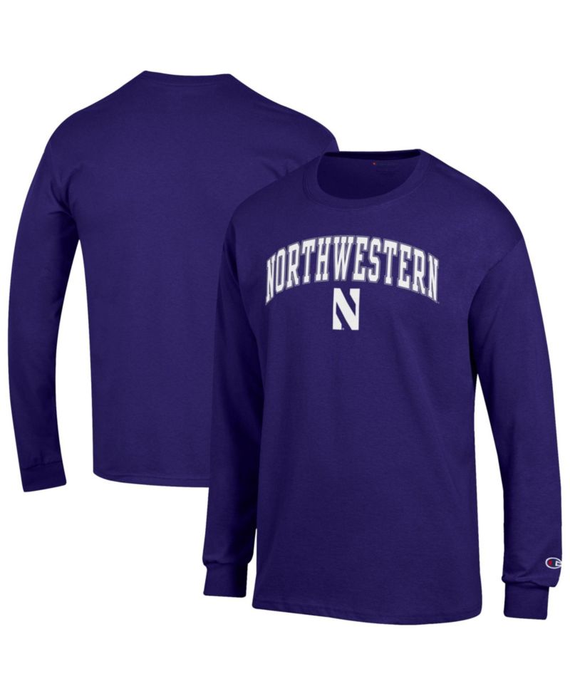 Men's Northwestern Wildcats Long-Sleeve Crewneck T-Shirt
