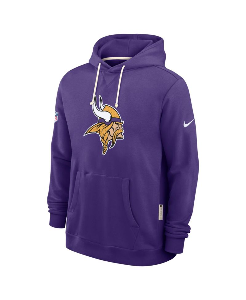 Men's Purple Minnesota Vikings Sideline Initial Home Performance Pullover Hoodie