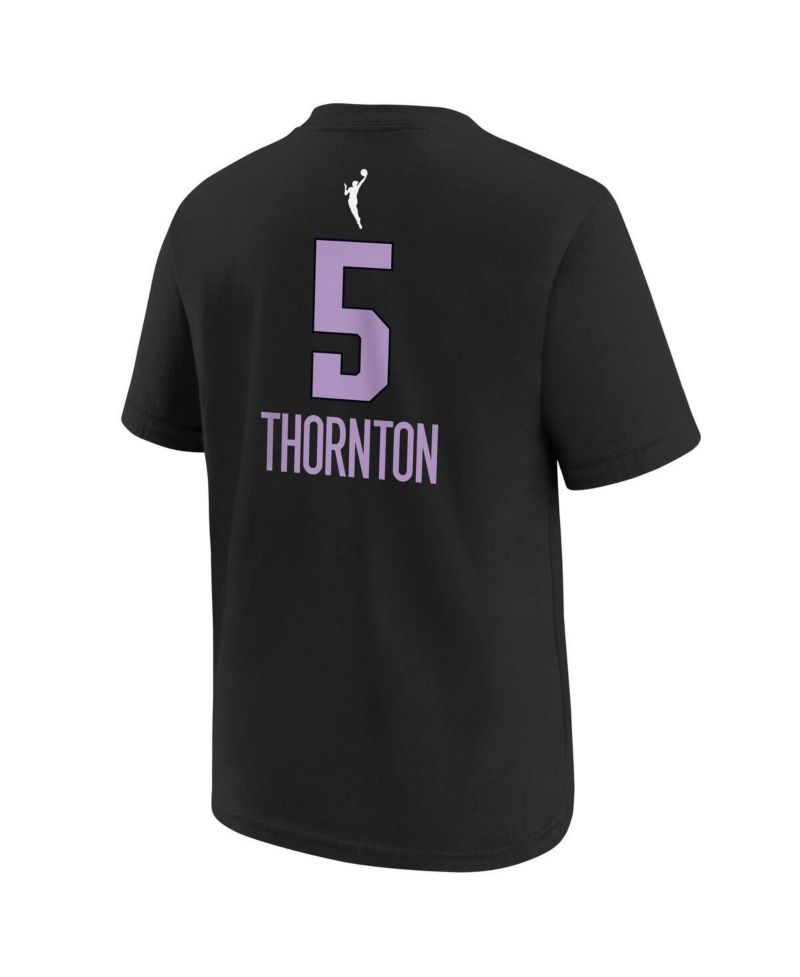 Big Boys and Girls Kayla Thornton Black Golden State Valkyries Explorer Edition Player Name & Number T-Shirt