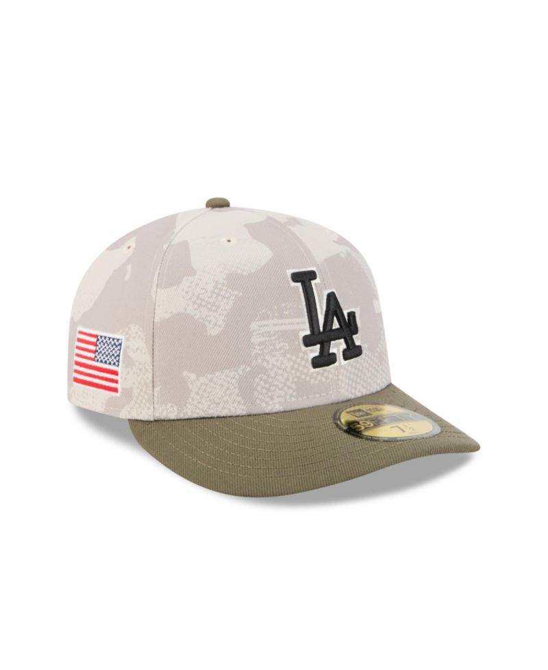 Men's Light Beige/Olive Los Angeles Dodgers 2025 Armed Forces Day 59FIFTY Fitted Hat