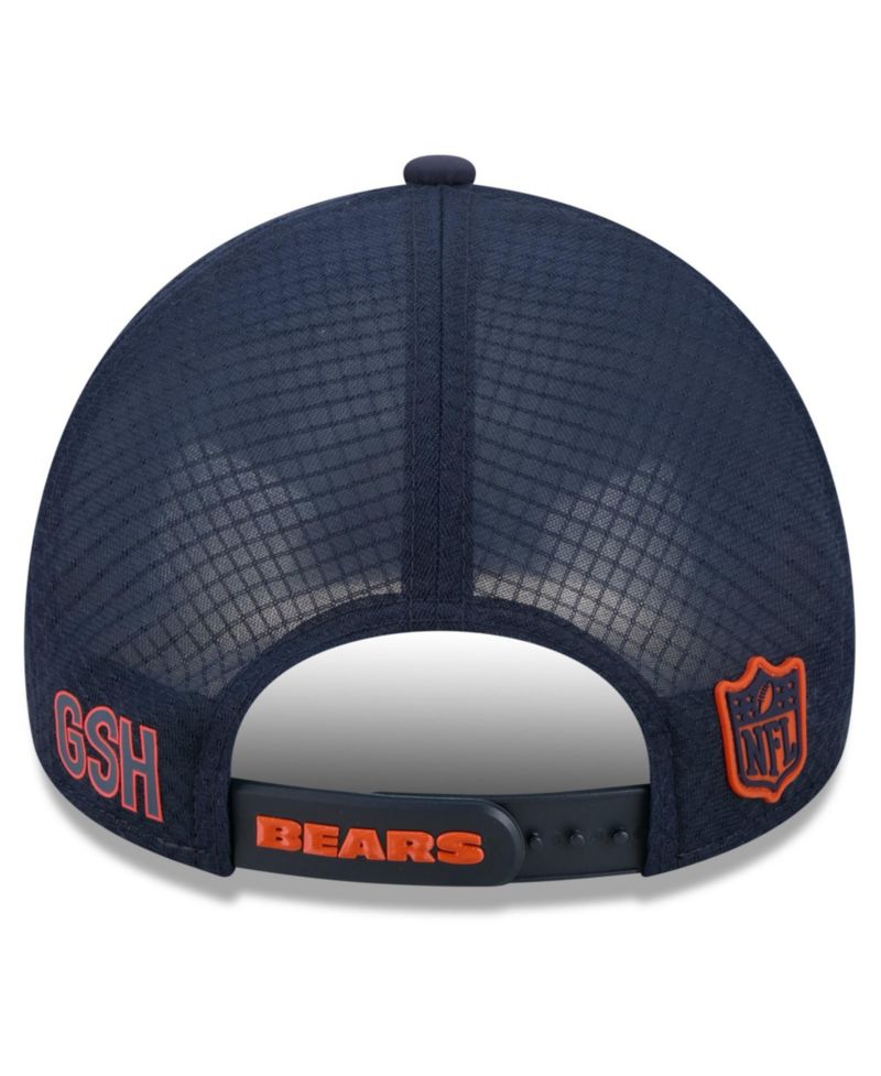 Men's Navy Chicago Bears 2026 Sideline Apex 9FORTY Adjustable Trucker Hat