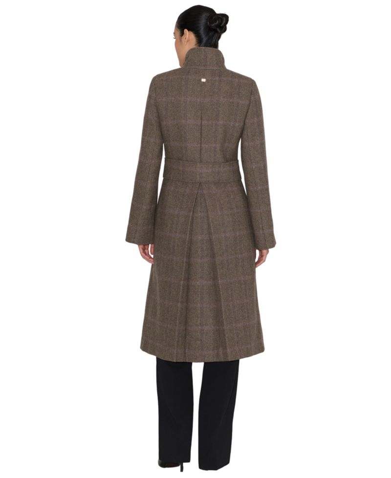 Women's Suzan-Hc Wool-Blend Herringbone Plaid Coat