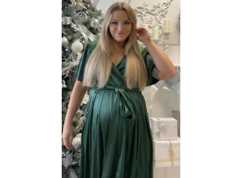 Women's Side Slit Satin Maxi Dress