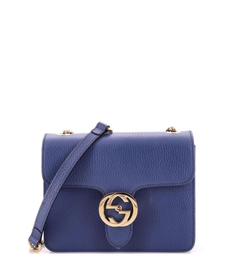 Small Interlocking Shoulder Bag Leather