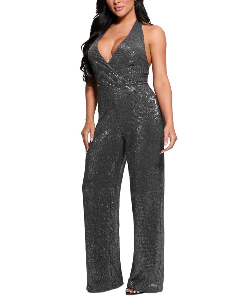 Women's Sequin Halter Jumpsuit