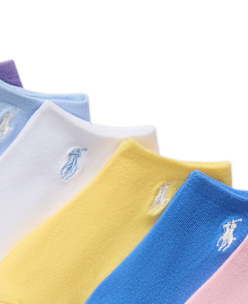 Little & Big Girls Classic Solid Low-Cut Socks, 6-Pack