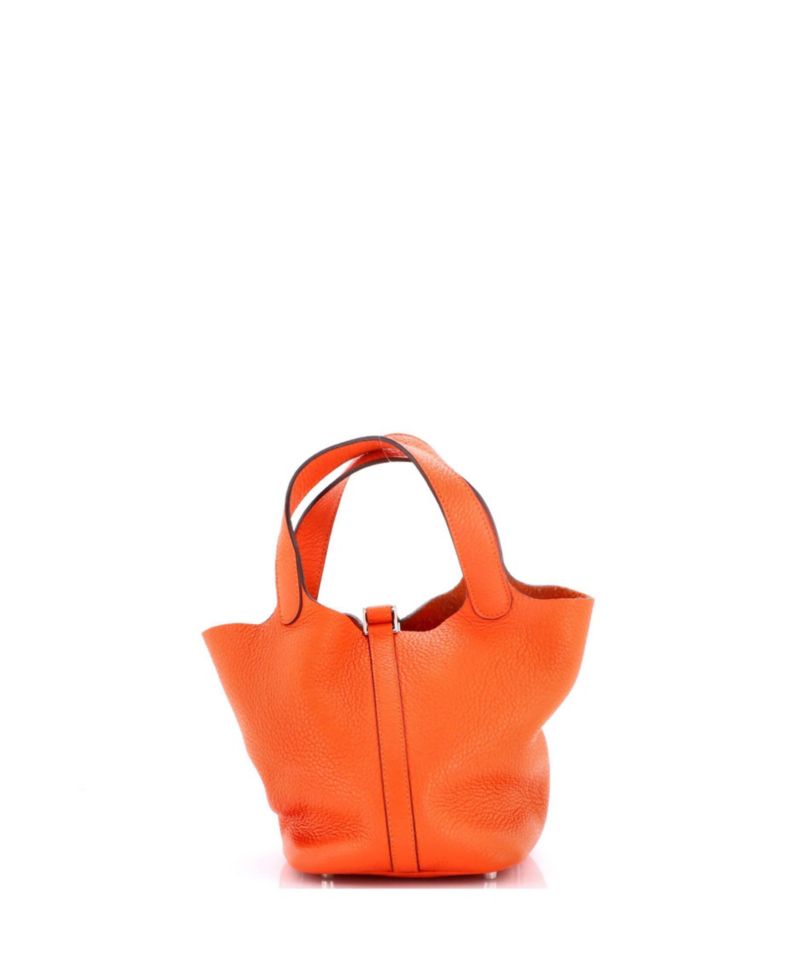 Pre-Owned Herm&eacute;s Picotin Lock Small Leather Bucket Bag