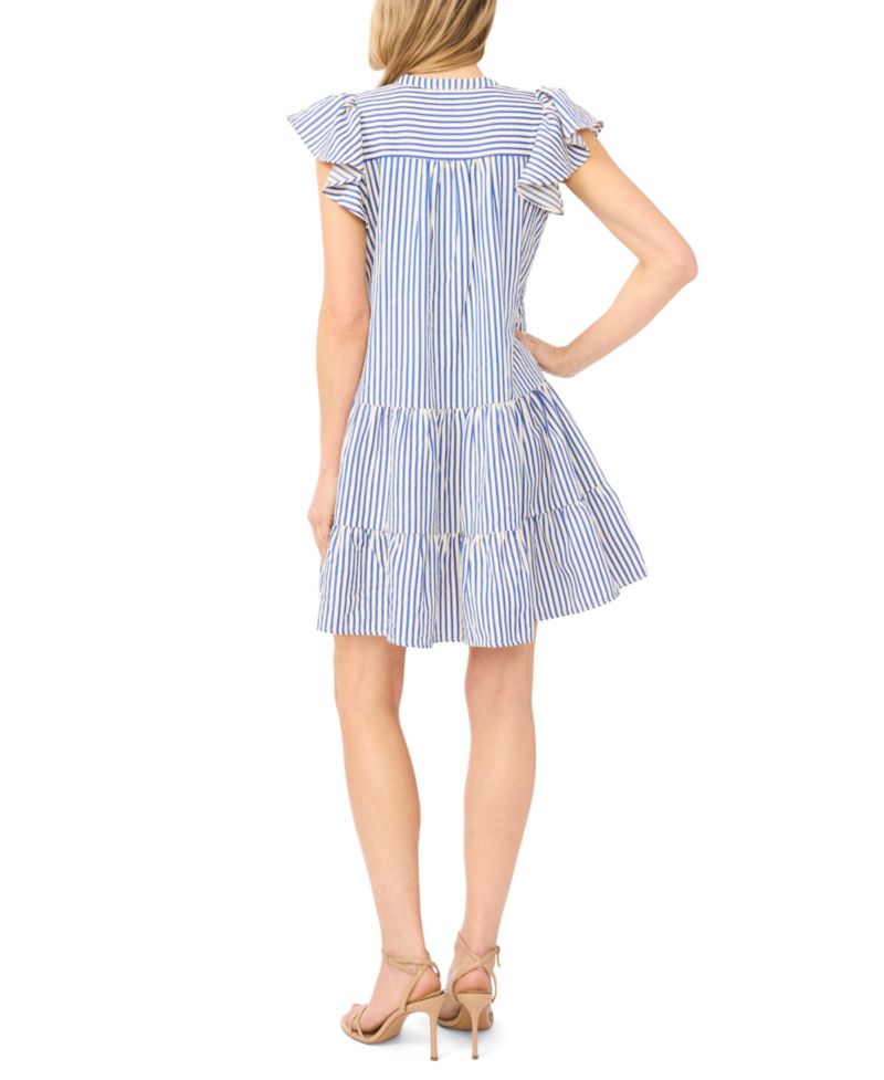 Women's Short-Sleeve Ruffle Tiered Dress
