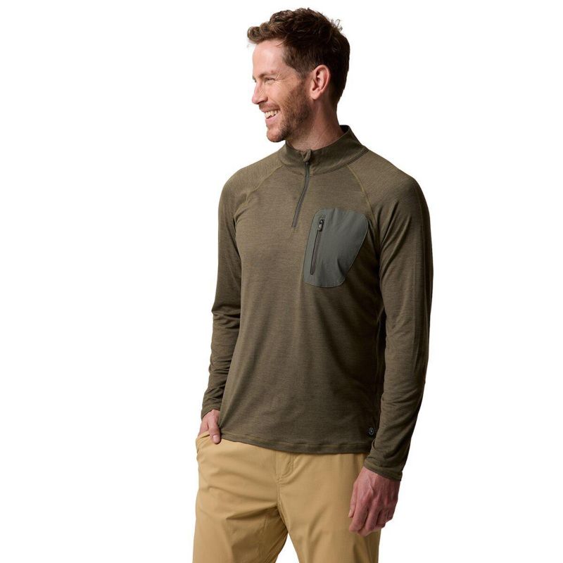 Men's Destination 1/4-Zip Top Performance Shirts Long Sleeve