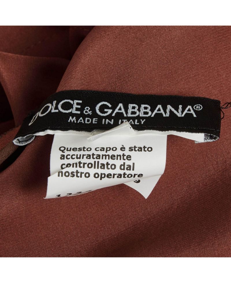 Women's Pre-Owned Dolce and Gabbana Satin Lace Detail Dress