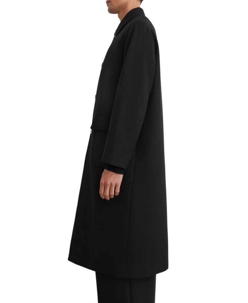 Men's Clyde Wool-Blend Twill Single-Breasted Overcoat