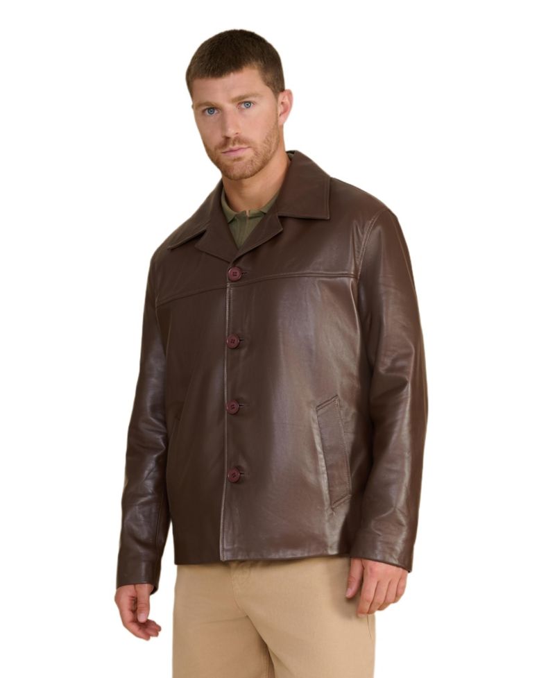 Men's Axel Relaxed Leather Blazer, Created for Macy's