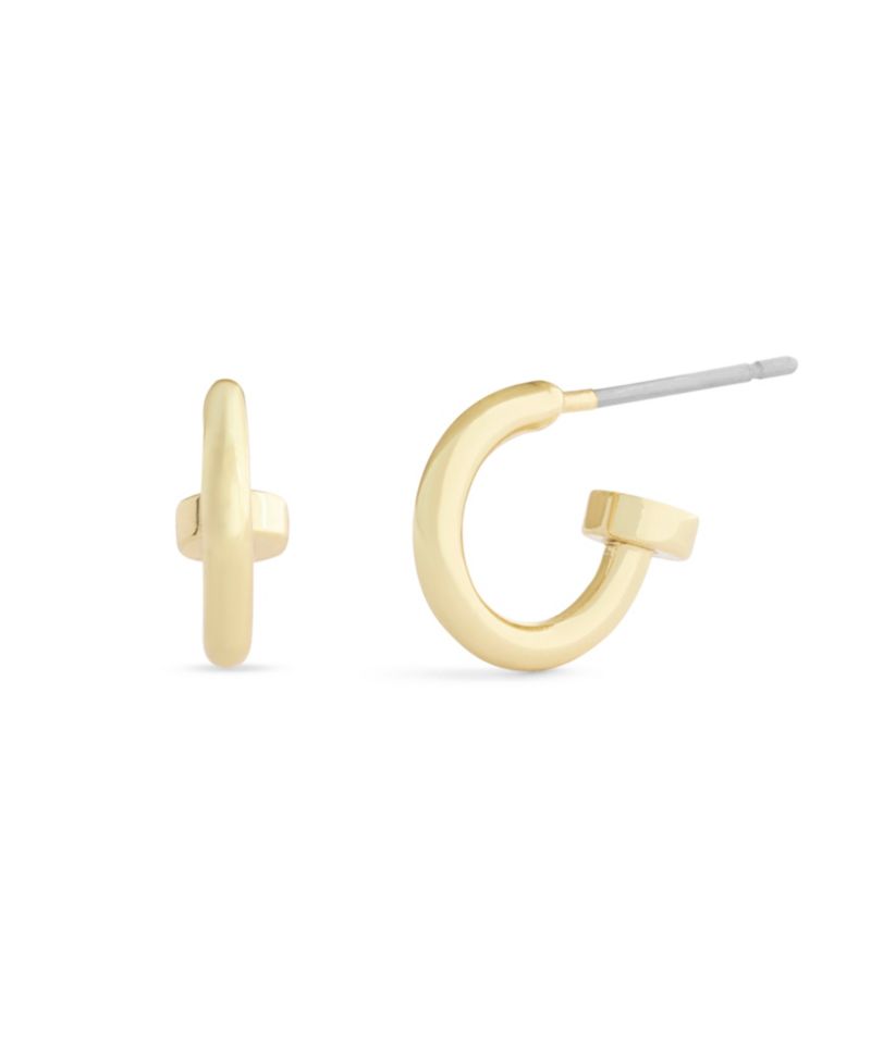 Metal-Tone Classic Mini Huggie Hoop Earrings