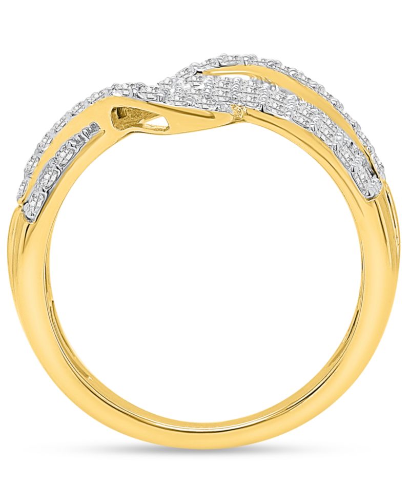 Lab-Grown Diamond Crossover Statement Ring (1 ct. t.w.) in Sterling Silver (Also in 14k Gold-Plated Sterling Silver)
