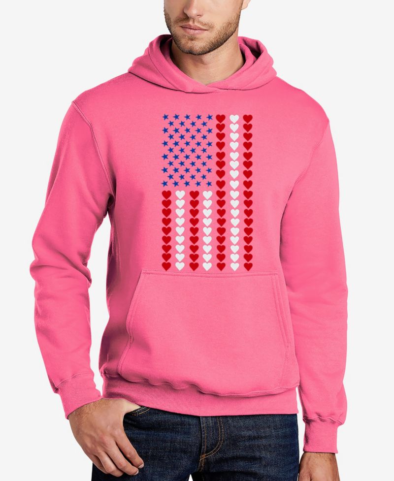 Heart Flag - Men's Word Art Hooded Sweatshirt