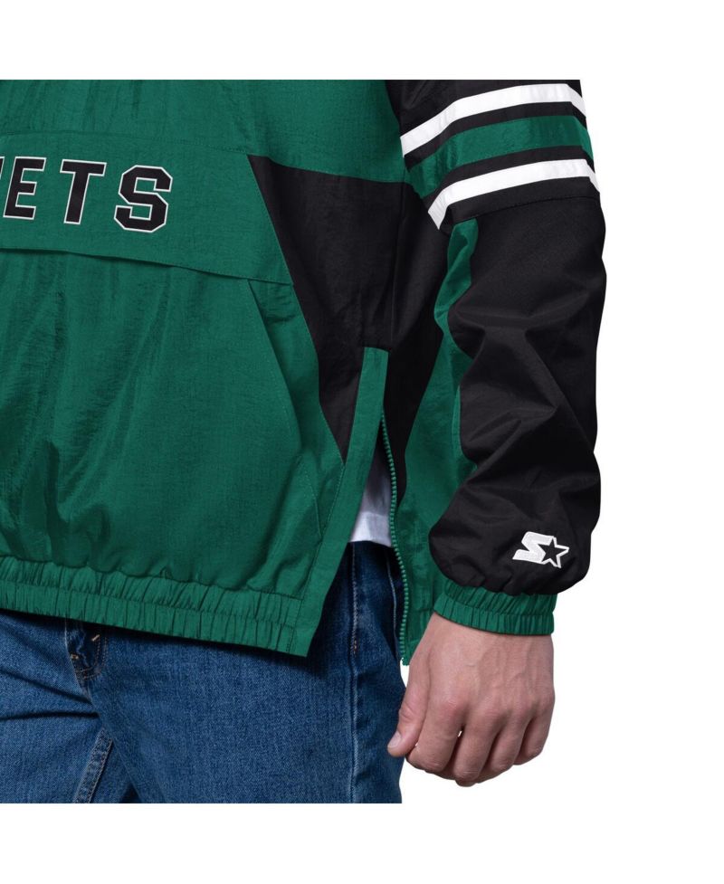 Men's Green New York Jets Prospect Half-Zip Pullover Hoodie