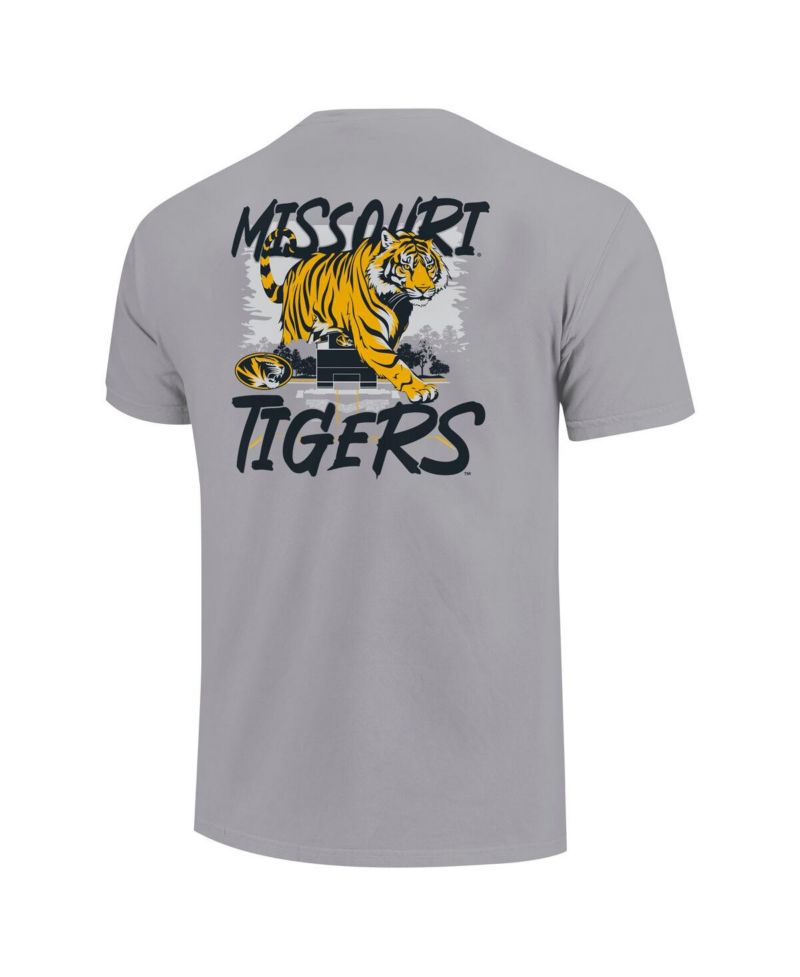 Big Boys and Girls Gray Missouri Tigers Hyperlocal Comfort Colors T-Shirt