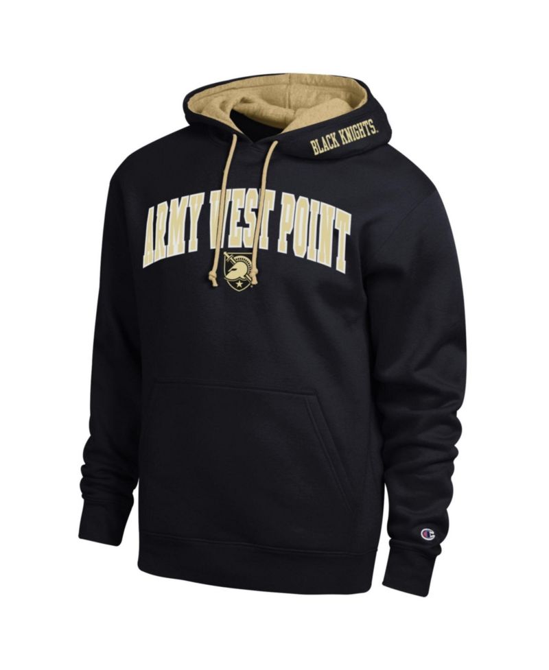Men's Black Army Black Knights Arch Tackle Twill Hoodie