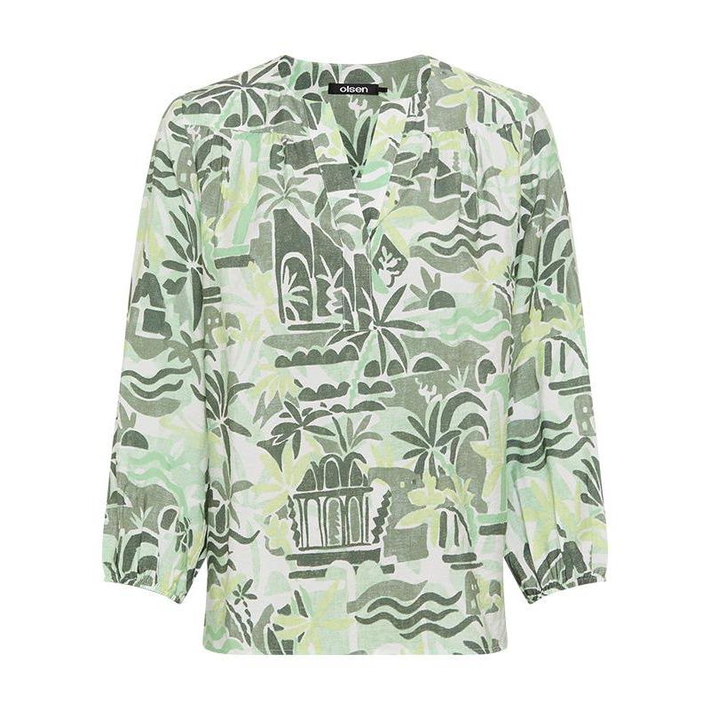 Women's Safari Print Tunic Blouse