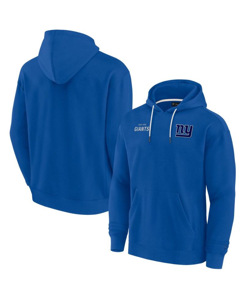 Men's and Women's Royal New York Giants Super Soft Fleece Pullover Hoodie